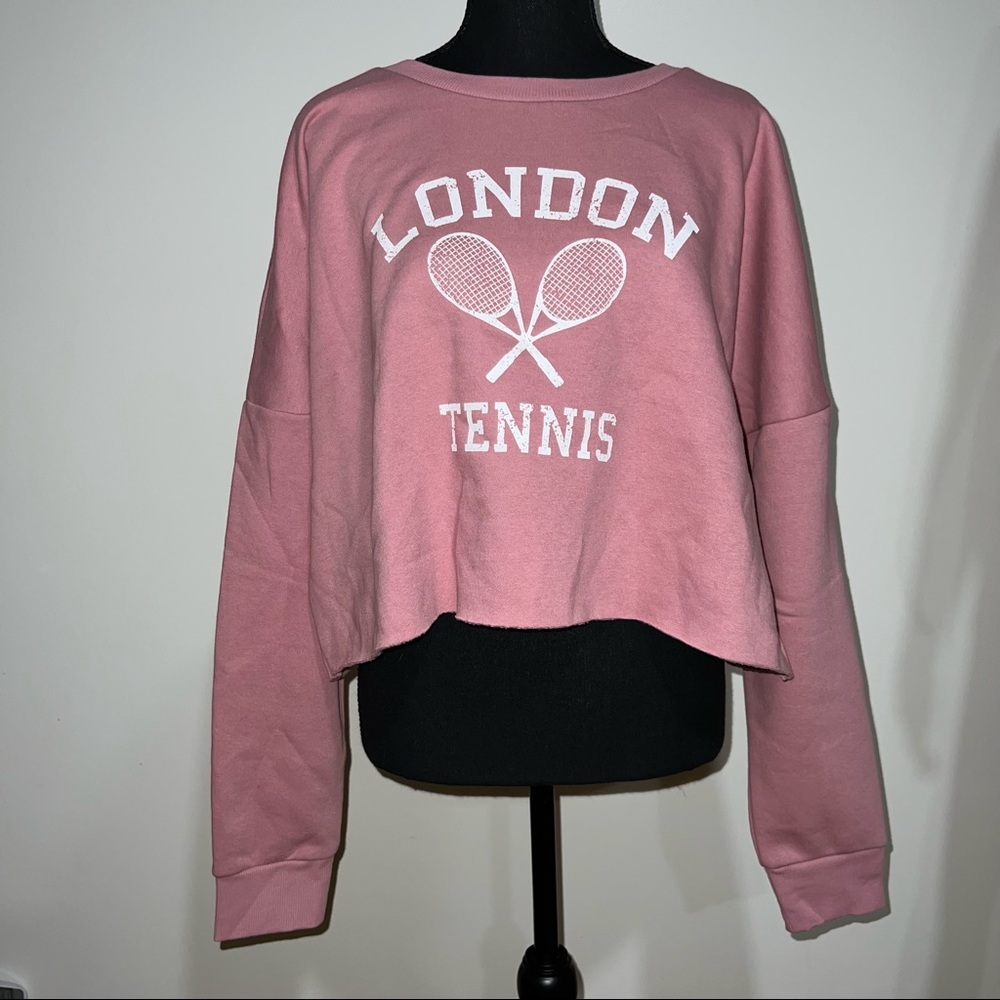 Abound London Cropped Sweatshirt, Women's Size 2X, Pink